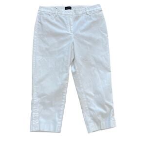 Talbots Perfect Skimmer White Capri Cropped Pants, Pedal Pushers, Size 10